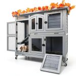 Suumerpeyt Indoor Chicken Coop for Small Pets Grey M-0