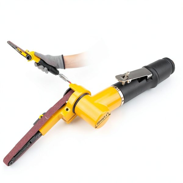 Mini Air Belt Sander 3/8"x13" SI FANG Pneumatic 16k RPM Fine Grit-1