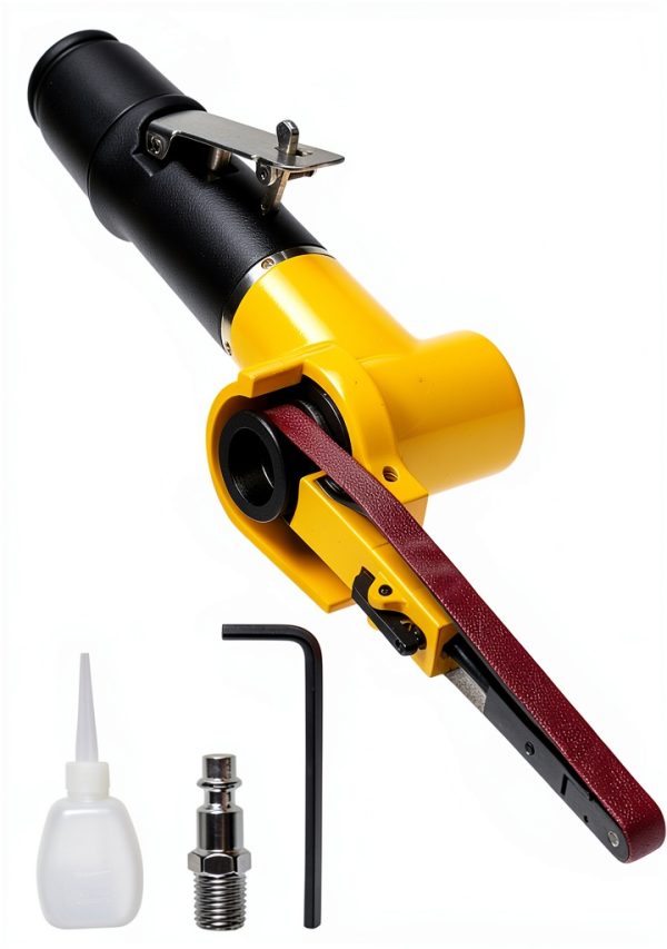 Mini Air Belt Sander 3/8"x13" SI FANG Pneumatic 16k RPM Fine Grit-0
